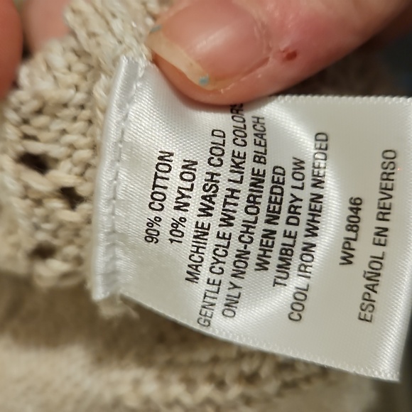 JM Collection Tan Crochet Knit Cardigan. NWT - Picture 5 of 5